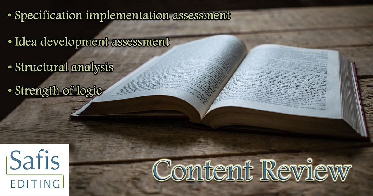 Content Review - Safis Editing
